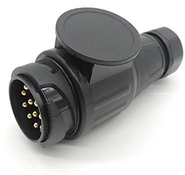 HISports Anhänger Stecker 13 Polig, Anhängerstecker 13 Poliger, 13 Pin Hänger Stecker, 12v Wasserdicht Anhänger Stecker Steckdose 13 Poliger Stecker Für Anhänger/LKW/Rv/Cars/Boot/Anhänger Zubehör