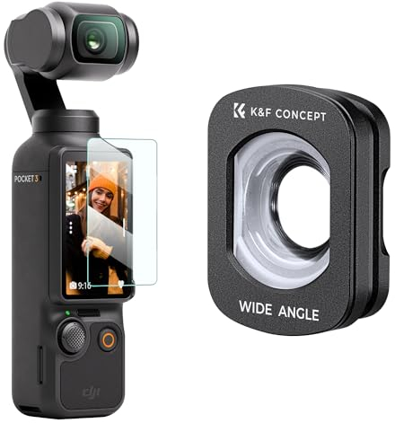 K&F Concept magnetisches Weitwinkelobjektivfilter kompatibel mit DJI Osmo Pocket 3, Osmo Pocket 3 Zubehör, (Aluminiumrahmen)