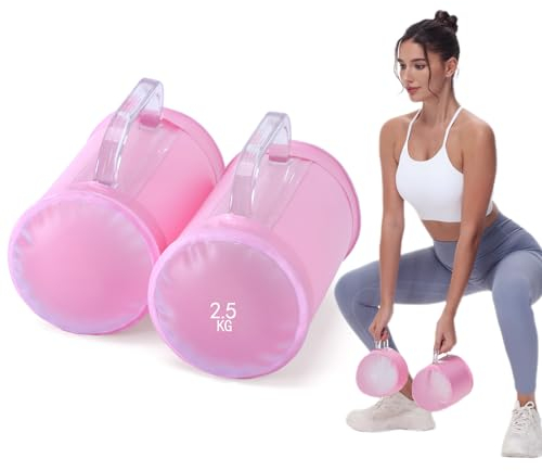 DEIRIS Aqua Trainingsgewicht hanteln 5kg/Paar, Faltbare ＆ Verstellbare Hantel, Wasserhantel einstellbar, Tragbare Fitnessgeräte, Verstellbare Gewichte,für Krafttraining, Rumpftraining