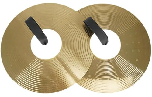 Muteitt 2 Stück Crash-Becken Übungshandbecken Legierung Musikinstrument Traditionelle Trommel Für Anfänger Erwachsene Leistung