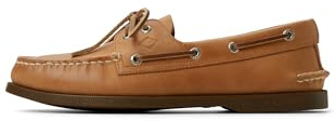 Sperry Men's Authentic Original 2-Eye Leather Boat Shoe, Royal Brown, 10.5