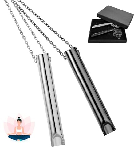 ComPDCVD 2 Stück Höki Halskette Gegen Angst Rauchentwöhnung Hilfsmitte Rauchentwöhnung Kette Raucherentwöhnung Kette Mit Pfeif Hoki Halskette Cortisol für Männer Frauen Sofortlinderung Bei Angst Panik