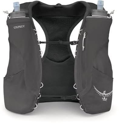 Osprey Dyna LT Women's Running Hydration Vest with Hydraulics Soft Flasks - Lightweight Water Pack with Pockets, Black, Small