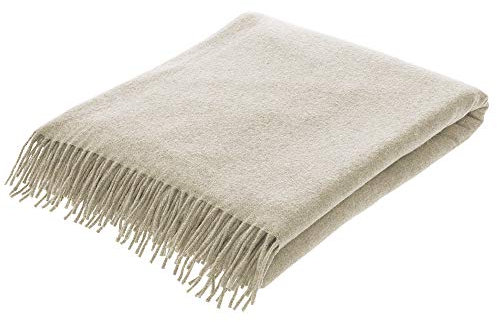 ESTELLA Wohndecke Plaid Vernazza | Ecrue | Wohndecke für den Kuschel-Faktor | 130x180 cm | sehr weiche gerauhte Oberfläche | kuschelige Wohndecke für Bett und Couch | direkt vom Hersteller