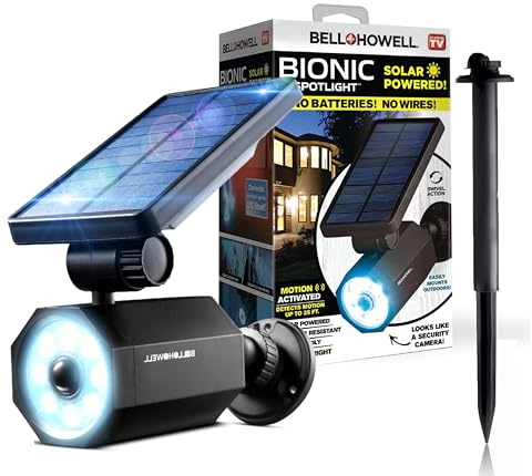 Bell+Howell Bionic Spotlight ASON TV LED Solar Motion Sensor Super Bright Waterproof Landscape Lights for Yard, Garden As Seen On TV
