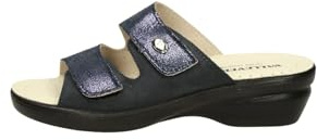 Valleverde 25312 Sandali Ciabatte Donna Pelle Strappi Blu