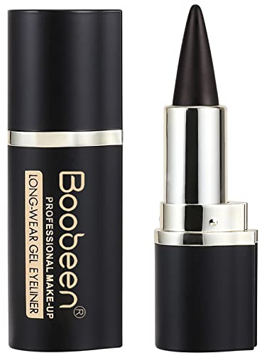 Boobeen Schwarzer Gelstift - Schnell trocknender, wasserdichter, wischfester, ganztägiger Create Statement Eye Look (Braun)