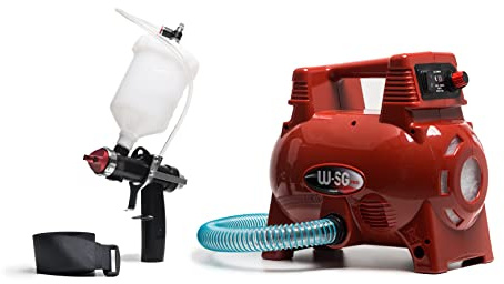 HQS Rigo Pistola Elettrica Professionale Flusso d'Aria Regolabile Turbina Aerografo Ugelli e Cappellotti per diverse finiture