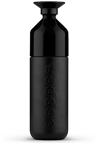 Dopper Insulated Blazing Black Thermosflasche 1L - Doppelwandig, auslaufsicher, hält 24h kalt/9h heiß - Edelstahl Trinkflasche - Thermobecher - Kaffeebecher - Wasser, Tee