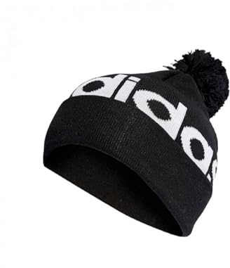 adidas Unisex Pompom Beanie, Black/White, XXS