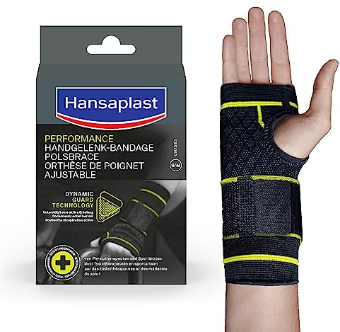HANSAPLAST Handgelenkbandage (1 Stück) Größe S/M, Handgelenkstütze zur Linderung von schwachen und schmerzenden Gelenken, waschbar, verstellbar und wiederverwendbar