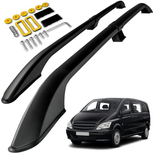 CHROMEMASTER | Compatibili con Mercedes Vito Viano W639 Extra Long 2003-2014; Barre Trasversali da Tetto, Mancorrenti sul Tetto; Sono Utilizzate per il Montaggio di Portapacchi, Box o Portabiciclette