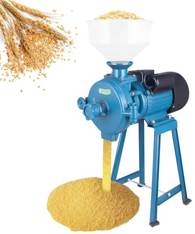 Electric Grain Mill Grinder 2200W Electric Corn Grinder Mill with Funnel Dry & Wet Grinder Powder Grinding Machine Grain Coffee Wheat Rice Grinder Rice Mill