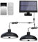 Joollurm Solar Shed Lights, 78LED Solar Pendant Light Dimmable/Daytime On Mode with Remote Control, Waterproof, 9.84FT Cord for Indoor/Outdoor Use in Gazebo, Garden, Garage, Courtyard- White