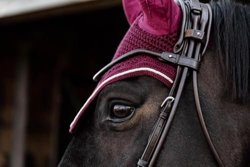 Bonnet Anti-Mouche Wellington Velvet Bordeaux Pony