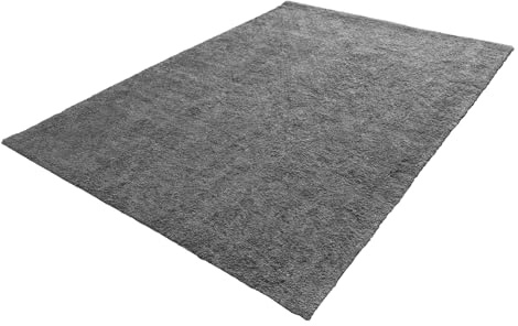 Riess Ambiente Design XXL Teppich Cloud 9-350x240cm - anthrazit - Hochflor Indoor-Teppich weich modern Wohnzimmer gemütlich