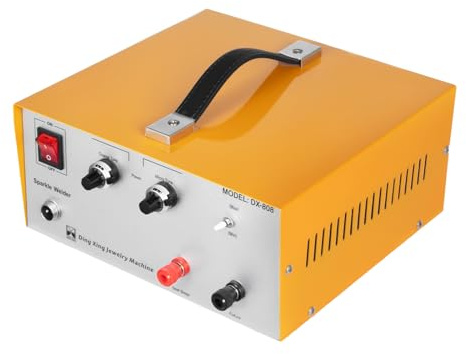 Electric Jewelry Spot Welder,600W Portable Jewelry Welding Machine with Foot Switch,110V Gold Silver Platinum Spot Welding Machine Pulse Sparkle Spot Welder for Jewelry Gold Silver Platinum