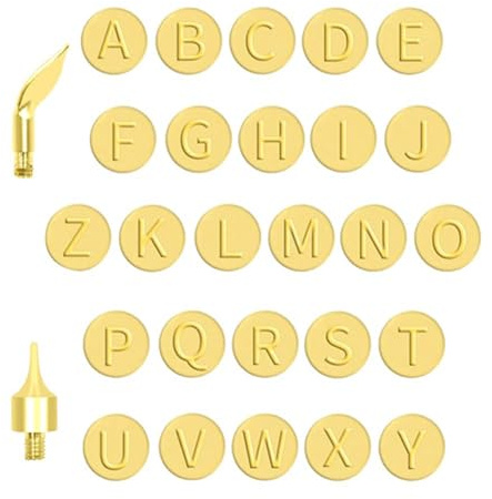 Asyduey Kit de Quema de Madera Juego de Plantillas de Letras para Quemar Madera DIY Juego de Herramientas EléCtricas para Tallar/Quemar CarpinteríA (Juego de 28 Piezas)
