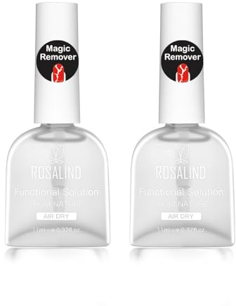ROSALIND Solvente per Smalto per Unghie UV, 2 pezzi da 11 ml Gel Rimuovi Smalto per Unghie, Il Gel Infiltrante Si Rimuove Semplicemente e Rapidamente