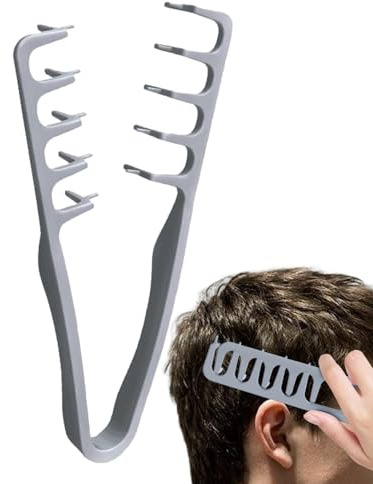 Peigne Texture Cheveux Bouclés, Peigne Dent Large, Poils Duveteux,Brosse À Cheveux Bouclés,Pince De Levage,Pour Femmes&Hommes