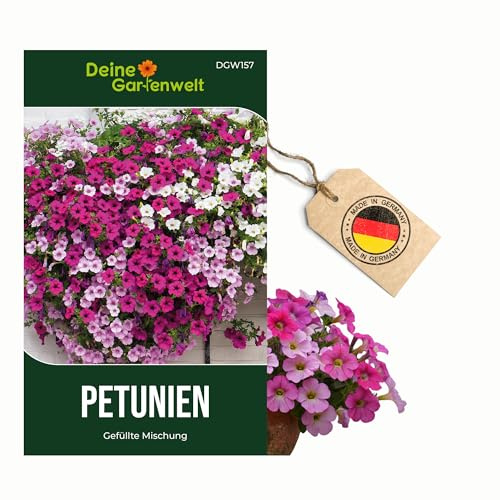 Petunien Einfache Mischung Samen - Petunia hybrida - Petuniensamen - Blumensamen - Saatgut für 200 Pflanzen – 5er Pack