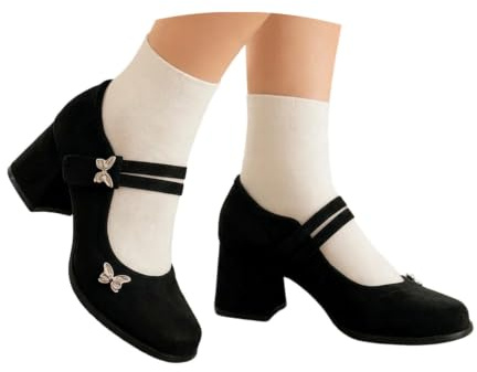 Chaussures traditionnelles pour femme - Escarpins festifs pour la fête de la bière - Élégantes et confortables - Chaussures de mariage fermées - Chaussures vintage pour la fête de la bière, Noir , 35