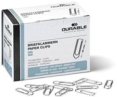 Durable Briefklammern, 26 mm, 1000 Stück, verzinkt, 120725