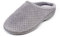 Isotoner Women Ladies Popcorn Terry Mule Slippers Open Back, Grey (Pale Grey Pgr), 8 UK