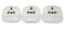 EUROPEAN TO UK TRAVEL ADAPTER, 2 TO 3 PIN TRAVEL PLUG/ADOPTER 3 PIN ADAPTOR PACK OF 3