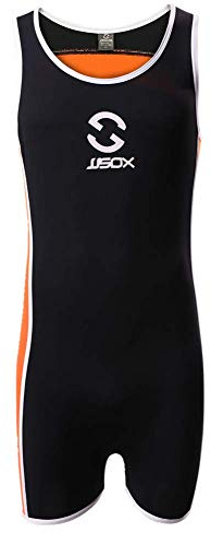 CSMARTE Herren Jockstrap Gymnastikanzug Unterwäsche Jumpsuits Wrestling Singlet Bodysuit Bademode Schwarz, M, Schwarz