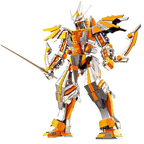 Piececool 3D pussel metall mecha-modell dubbelkniv, 3D metallpussel mechkrigare för 340 rostfritt stål, helt metall, 1:1 återställa, födelsedagspresent, modellbyggsats vuxna, 285 delar