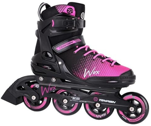 Tempish Wox Fitness Inline Skates Damen I Optimaler Halt & bequemer Komfort I Fitness & Freizeit Inliner I Schwarz/Pink, 37