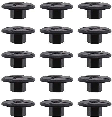 OTOTEC 50 tuercas de plástico sin rosca de 4 mm, color negro, para panel de ajuste de arco de rueda, protector contra salpicaduras, parachoques inferior de la bandeja inferior 2019900050 51711958025