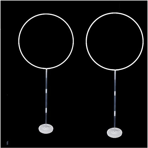 PNAAH Ballonhalter 2 Satz Runde Kreis Ballonhalter Bogen Bogen Ballons Frame Säulenstand Ballons Dekor Kids Geburtstag Partybedarf Ballonstab (Color : 2set 163cm Stand)