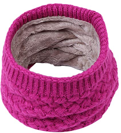Winter Halsschlauch Kinder Ski, Halswärmer Halstuch Mädchen Gesichtsschal Jungen, Fleece Schal Schlauchtuch für Jungen Gamaschenmaske, Winddichte Kreisschlaufenschals (Hot Pink, One Size)