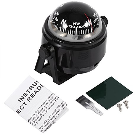 Joyzan Voyager Compass, Marine Brújula de Montaje en Soporte Digital Multiuso Marino Coche Brujula Barco Compas Navegacion Exteriores Adecuada Automóviles Compás Carro Caravana Multiuso Exterior