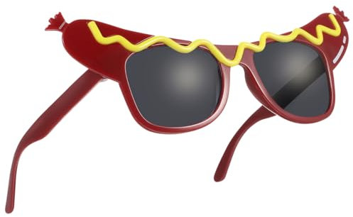 Warmhm Lunettes hot dog drôles pour soirée dansante maquillage pour fête masquée