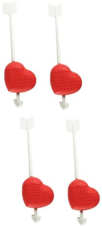 Amosfun 4 Pz Colino Da Tè Infusore Per Tè in Foglie Sfuse Tè Più Ripido Bastoncino Da Tè Colino Per Filtro Da Tè Filtro Per Tazza Da Tè Setaccio Da Tè Maglia Del Tè Mestolo Di Tè Rosso