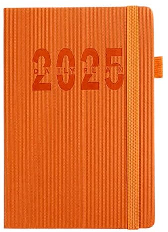 A5 schemadagbok, daglig månadsplanerare, anteckningsblock för 2025, 2025 planeringsdagbok, veckoplanerare, mångsidig dagliga och månatliga layouter estetisk design gott om skrivutrymme för upptagna