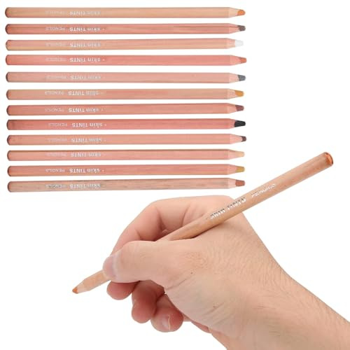 Pencille pastello professionali, matite a carbone di colore professionale set di disegno a 12 colori Portal