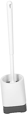 STOBAZA Juego Compacto De Cepillo para Cuencos y Soporte De Montaje Pared, Material Resistente, Cepillo De Limpieza Profunda Blanco, Herramienta Práctica para Baño, Soporte Sin Taladro