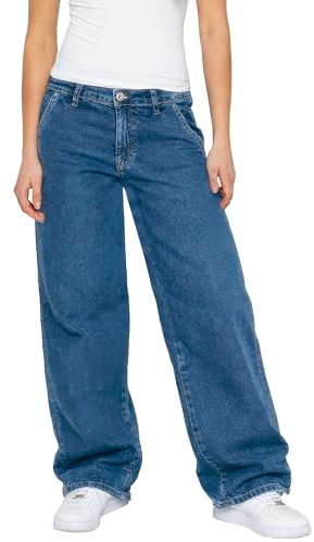 989Zé ENZO Womens Wide Leg Baggy Jeans Casual Cotton Loose Fit Relaxed Stretch Denim Jean Pants