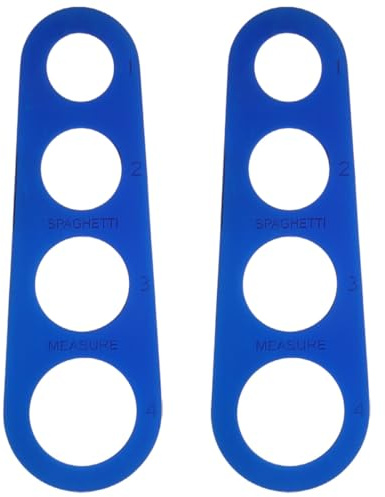 SUPVOX Lot de 2 Règles de Mesure pour Spaghetti en Acier Inoxydable à 4 Trous, Outil de Mesure de Pâtes Précis, Accessoire Cuisine Compact pour Contrôle des Portions de Pâtes, Ustensile