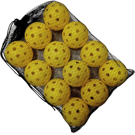 Pelotas de golf para práctica de jardín - Paquete de 12 equipos de golpeo | Pelota de ejercicio hueca con de malla | Para interior, exterior, hogar, jardín, escuela, parque, playa, entrenamiento