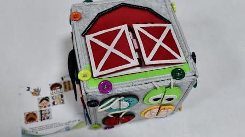 ImaginJoy Cubo Sensorial Montessori para Bebés – Juguete Educativo de Tela con Números, Animales y Actividades – Cubo de Actividades para Estimulación Temprana (6 Meses +)