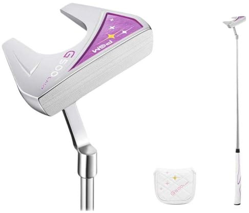 Putter da golf per donne destrorse e golfiste, asta singola stabile G500, con copritesta per gli appassionati di golf (viola)