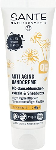 SANTE Naturkosmetik Anti Aging Handcreme, Vegan, Sheabutter und Bio-Gänseblümchen, Natürliche Handpflege, 75 ml