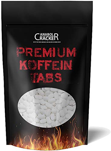 550 Tabletten Premium Koffein Tabs, Coffein/Caffeine, 200mg - Hochdosiert, Caffeine Energy, Vegan, ohne Gelantine