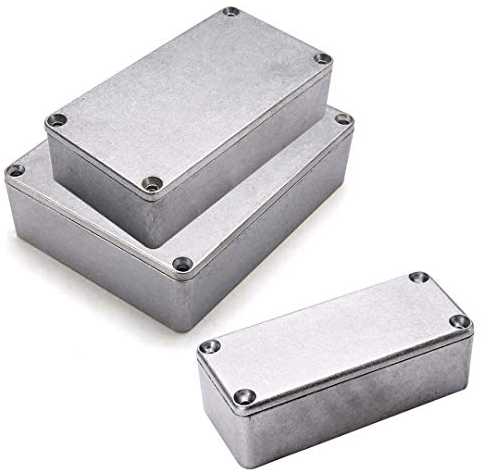 Scatola di Recinzione in Alluminio Pressofuso, Scatola Derivazione IP54 Impermeabile per Progetti Elettronici, per Alimentazione Esterna/Esterno, Argento, 188x119x37.5mm