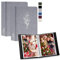 Lanpn Fotoalbum 13x18 100 2 Packungen, Klein Leinen Einstecken Einsteckalbum für Hochformat Fotos Bilder Grau